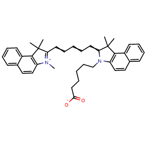 Chemical structure of Cyanine5.5 carboxylic acid , CAS 1449612-07-0, AChemBlock X203194