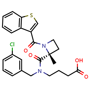 Chemical structure of GLPG 0974 , CAS 1391076-61-1, AChemBlock X203226