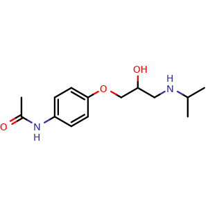 Chemical structure of Practolol , CAS 6673-35-4, AChemBlock X203301