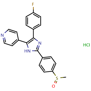 Chemical structure of SB 203580 hydrochloride , CAS 869185-85-3, AChemBlock X203313