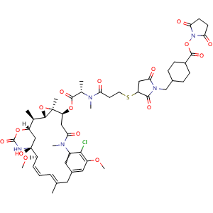 Chemical structure of SMCC-DM1 , CAS 1228105-51-8, AChemBlock X203323