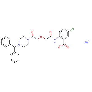 Chemical structure of TM5275 sodium salt , CAS 1103926-82-4, AChemBlock X203343