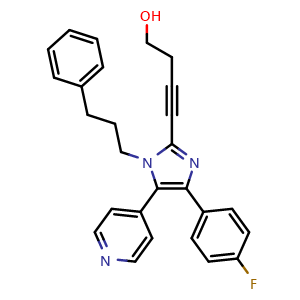 Chemical structure of RWJ-67657 , CAS 215303-72-3, AChemBlock X203395