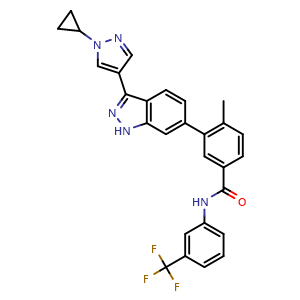 Chemical structure of FGFR1/DDR2 inhibitor 1 , CAS 2308497-58-5, AChemBlock X203410