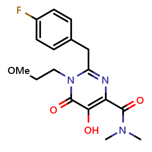 2-(4-fluorobenzyl)-5-hydroxy-1-(2-methoxyethyl)-N,N-dimethyl-6-oxo-1,6-dihydropyrimidine-4-carboxamide