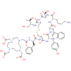 Chemical structure of Edotreotide , CAS 204318-14-9, AChemBlock X203510
