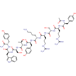 Chemical structure of Acetyl Decapeptide-3 , CAS 935288-50-9, AChemBlock X203524