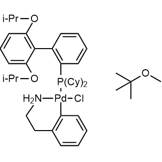 Chloro(2-dicyclohexylphosphino-2',6'-diisopropoxy-1,1-biphenyl)[2-(2-aminoethylphenyl)]palladium(II) compound with 2-methoxy-2-methylpropane(1:1)