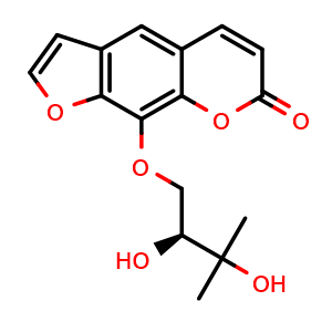 Chemical structure of (-)-Heraclenol , CAS 139079-42-8, AChemBlock X203693