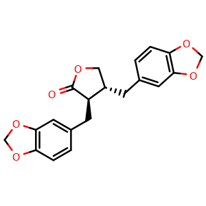 Chemical structure of (-)-Hinokinin , CAS 26543-89-5, AChemBlock X203694