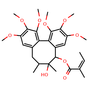 Chemical structure of Angeloylgomisin Q , CAS 72561-28-5, AChemBlock X203718