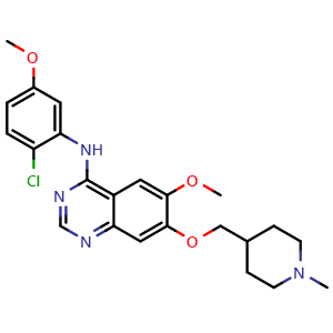 Chemical structure of AZm 475271 , CAS 476159-98-5, AChemBlock X203722