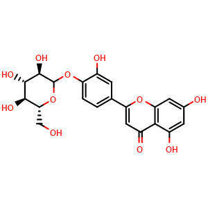 Chemical structure of Luteolin-4'-O-glucoside , CAS 6920-38-3, AChemBlock X203788