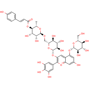 DELPHINIDIN 3-(P-COUMAROYLRUTINOSIDE)-5-GLUCOSIDE