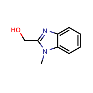 Chemical structure of (1-methyl-1H-benzoimidazol-2-yl)-methanol , CAS 7467-35-8, AChemBlock X203923