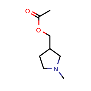 Chemical structure of (1-methyl-3-pyrrolidinyl)methyl Acetate , CAS 5083-57-8, AChemBlock X203925
