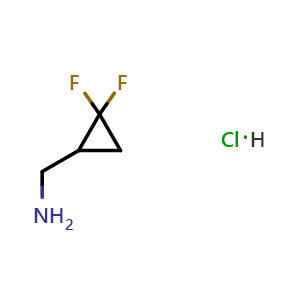 Chemical structure of (2,2-difluorocyclopropyl)methanamine hydrochloride , CAS 1426309-49-0, AChemBlock X203967