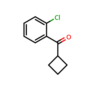 Chemical structure of (2-Chlorophenyl)(cyclobutyl)methanone , CAS 898790-91-5, AChemBlock X203986