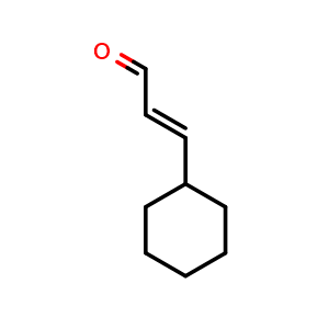 Chemical structure of (2E)-3-Cyclohexyl-2-propenal , CAS 37868-74-9, AChemBlock X203988