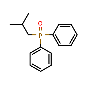 Chemical structure of (2-methylpropyl)diphenylphosphine oxide , CAS 63103-76-4, AChemBlock X204005