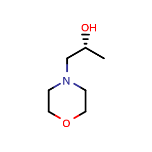 Chemical structure of (2R)-1-(morpholin-4-yl)propan-2-ol , CAS 65617-06-3, AChemBlock X204012
