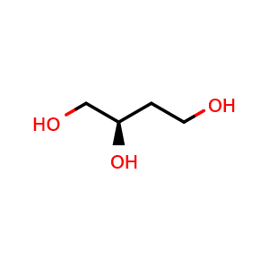 Chemical structure of (2R)-butane-1,2,4-triol , CAS 70005-88-8, AChemBlock X204020
