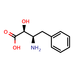 Chemical structure of (2S,3R)-3-Amino-2-hydroxy-4-phenylbutyric acid , CAS 59554-14-2, AChemBlock X204042