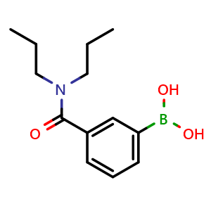 Chemical structure of (3-(Dipropylcarbamoyl)phenyl)boronic acid , CAS 850567-39-4, AChemBlock X204062