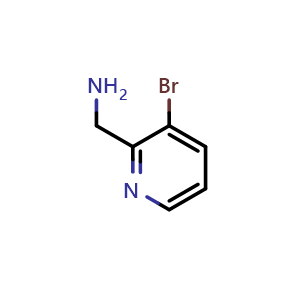 Chemical structure of (3-bromo-2-pyridyl)methanamine , CAS 1053053-92-1, AChemBlock X204074