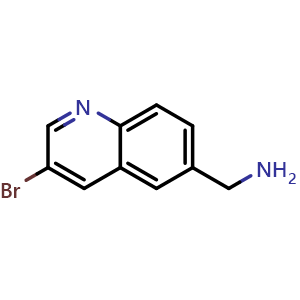 Chemical structure of (3-bromoquinolin-6-yl)methanamine , CAS 1268261-09-1, AChemBlock X204077
