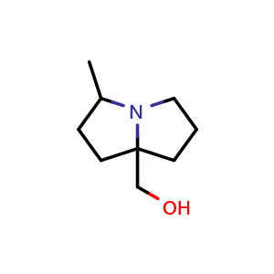 Chemical structure of (3-methylhexahydro-1H-pyrrolizin-7a-yl)methanol , CAS 2411419-32-2, AChemBlock X204089