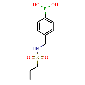 Chemical structure of (4-(propylsulfonamidomethyl)phenyl)boronic acid , CAS 2246874-27-9, AChemBlock X204152