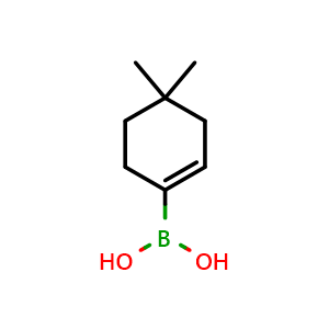 Chemical structure of (4,4-dimethylcyclohexen-1-yl)boronic acid , CAS 865869-28-9, AChemBlock X204156