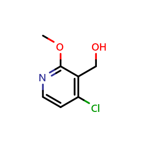 Chemical structure of (4-Chloro-2-methoxy-3-pyridyl)methanol , CAS 1807273-82-0, AChemBlock X204172