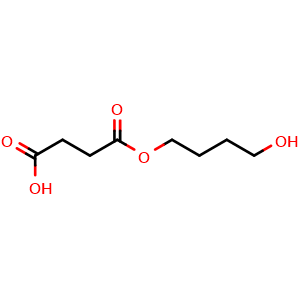 Chemical structure of (4-hydroxybutyl) hydrogen succinate , CAS 56149-52-1, AChemBlock X204185