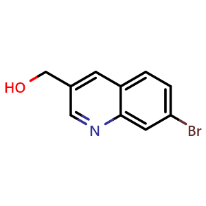 Chemical structure of (7-Bromo-3-quinolyl)methanol , CAS 1956331-52-4, AChemBlock X204240