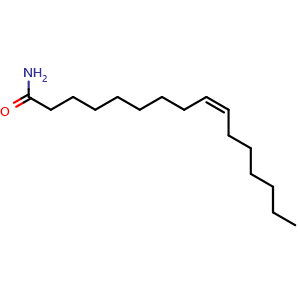 Chemical structure of (9Z)-9-Hexadecenamide , CAS 106010-22-4, AChemBlock X204248