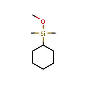 Chemical structure of (Cyclohexyl)dimethylmethoxysilane , CAS 54731-56-5, AChemBlock X204250