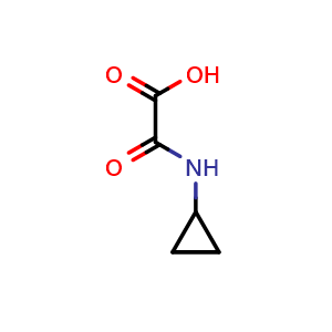 Chemical structure of (cyclopropylcarbamoyl)formic acid , CAS 183235-79-2, AChemBlock X204252
