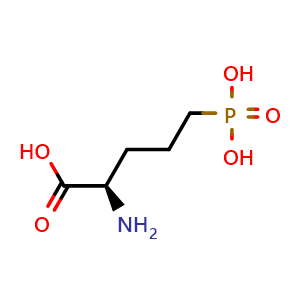 Chemical structure of (R)-2-Amino-5-phosphonopentanoic acid , CAS 79055-68-8, AChemBlock X204324