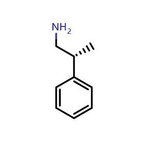 Chemical structure of (R)-2-Phenyl-1-propylamine , CAS 28163-64-6, AChemBlock X204328