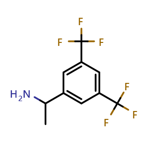 Chemical structure of (RS)-1-[3,5-Bis(trifluoromethyl)phenyl]ethylamine , CAS 187085-97-8, AChemBlock X204345