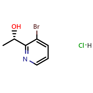 Chemical structure of (S)-1-(3-Bromo-2-pyridyl)ethanol hydrochloride , CAS 1909294-78-5, AChemBlock X204353