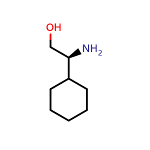 Chemical structure of (S)-2-Amino-2-cyclohexylethanol , CAS 845714-30-9, AChemBlock X204365