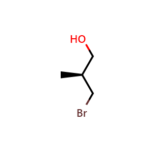 Chemical structure of (S)-3-Bromo-2-methylpropan-1-ol , CAS 98244-48-5, AChemBlock X204378