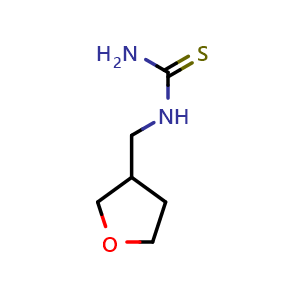 Chemical structure of [(oxolan-3-yl)methyl]thiourea , CAS 1344055-46-4, AChemBlock X204432