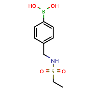 Chemical structure of [4-[(ethylsulfonylamino)methyl]phenyl]boronic acid , CAS 1509931-31-0, AChemBlock X204466