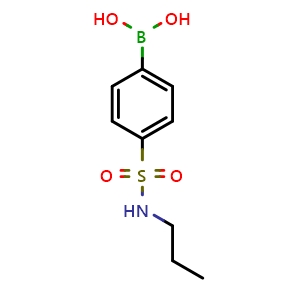 Chemical structure of [4-[(propylamino)sulfonyl]phenyl]Boronic acid , CAS 196809-85-5, AChemBlock X204467