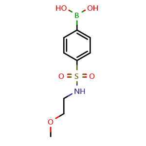 Chemical structure of [4-[[[2-(methoxy)ethyl]amino]sulfonyl]phenyl]boronic acid , CAS 1032825-28-7, AChemBlock X204468