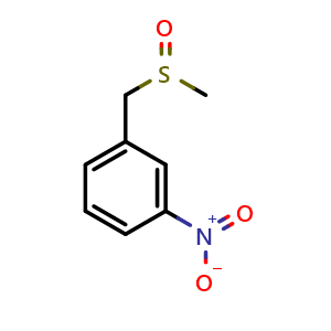 Chemical structure of 1-((methylsulfinyl)methyl)-3-nitrobenzene , CAS 1414944-11-8, AChemBlock X204484